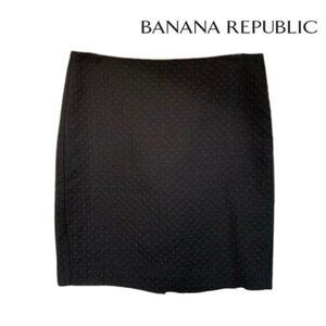 Banana Republic Womens Black Jacquard‎ Pencil Skirt